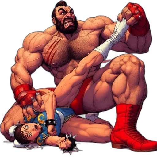 comic book art, concept art, pixel art, cartoon, inside, lit, arena, powerful transparent PNG cut-out