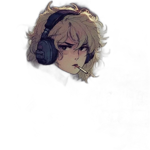 face, mask, crown, hair, pixel art, anime, watercolor, concept art transparent PNG cut-out