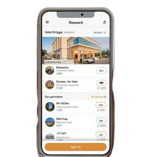 booking, app, showing, hotel transparent PNG cut-out