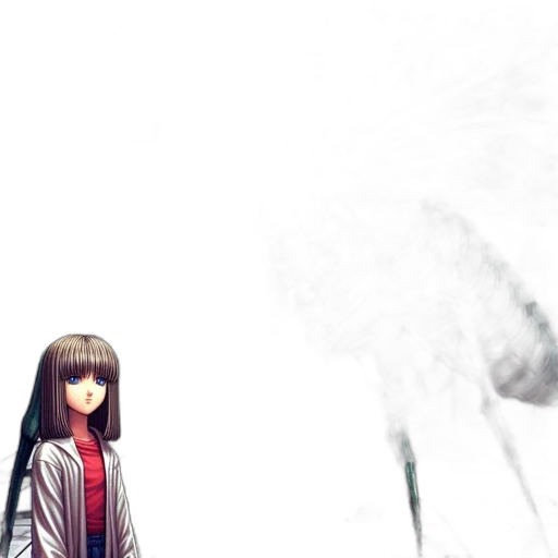 creature, hair, animal, robot, anime, concept art, pixel art, photorealistic transparent PNG cut-out