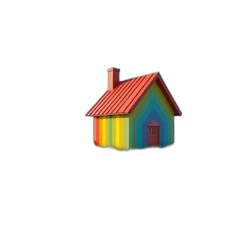 building, furniture, umbrella, food, 3d render, pixel art, concept art, watercolor transparent PNG cut-out