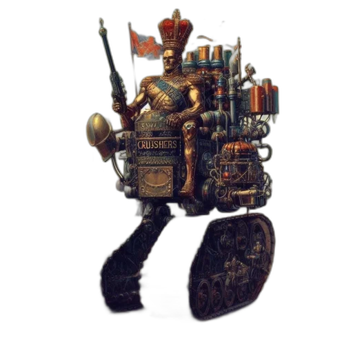 robot, weapon, staff, animal, concept art, fantasy art, pixel art, 3d render transparent PNG cut-out