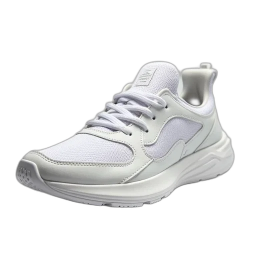shoes, 3d render, white, mesh, lace, sports, sneakers transparent PNG cut-out