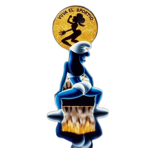 jewelry, crown, large, blue, animated, character, performs, stage transparent PNG cut-out