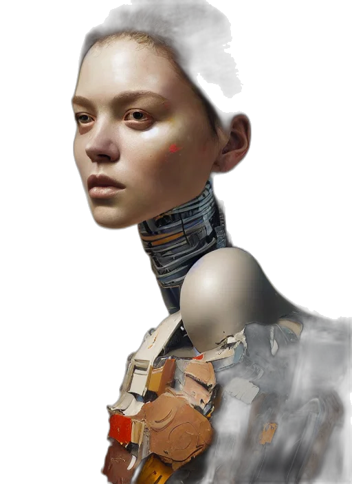 robot, face, mask, jewelry transparent PNG cut-out