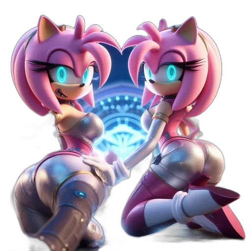 robot, 3d render, concept art, vaporwave, fantasy art, outer space, neon lights, two transparent PNG cut-out