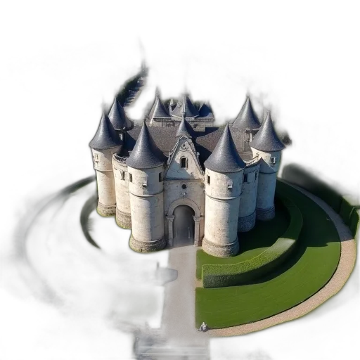 building, crown, dragon, sword, 3d render, concept art, fantasy art, photorealistic transparent PNG cut-out