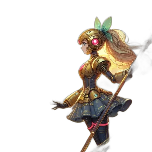 staff, sword, weapon, concept art, fantasy art, pixel art, anime, golden transparent PNG cut-out