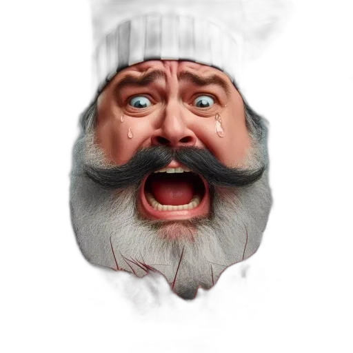 face, hat, creature, food, concept art, photorealistic, fantasy art, 3d render transparent PNG cut-out