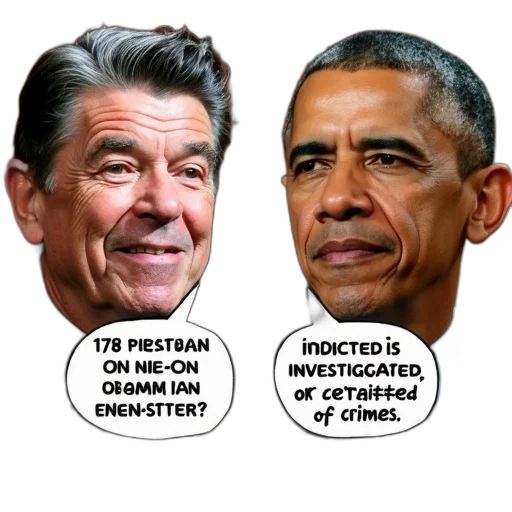 first, image, shows, split-screen, photo, former, president, ronald transparent PNG cut-out