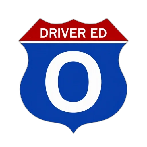 staff, stylized, blue, red, highway, sign, text, driver transparent PNG cut-out