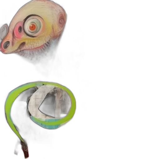 creature, mask, animal, concept art, 3d render, photorealistic, watercolor, pastel transparent PNG cut-out