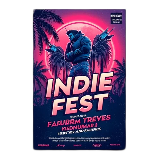 indiefest, flyer, template, clubs transparent PNG cut-out