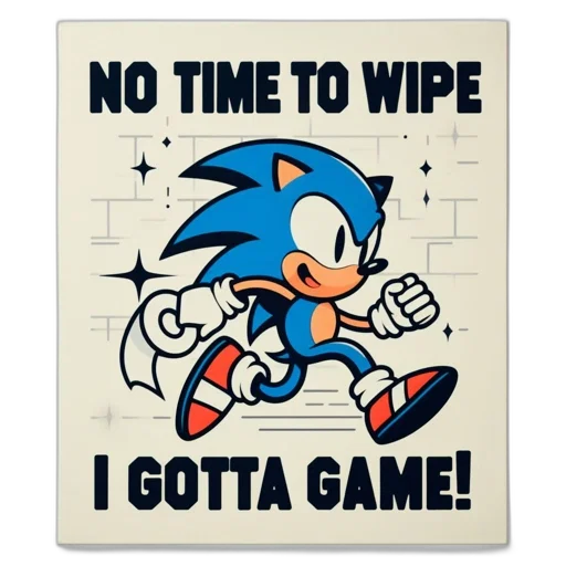 pixel art, vaporwave, sonic, hedgehog, shown, action, roll, toilet transparent PNG cut-out