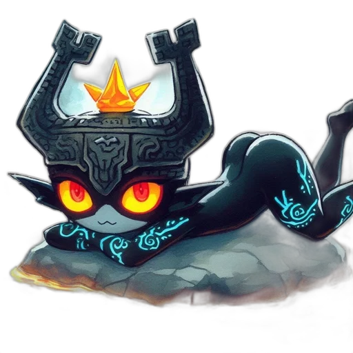 crown, concept art, fantasy art, pixel art, watercolor, dark, fiery, landscape transparent PNG cut-out