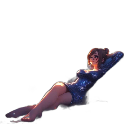 dress, staff, concept art, cartoon, pixel art, watercolor, outer space, neon lights transparent PNG cut-out