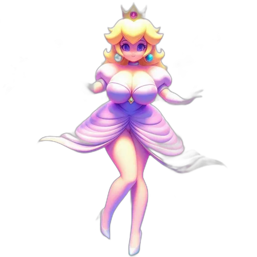 crown, dress, staff, pixel art, concept art, fantasy art, 3d render, pastel transparent PNG cut-out