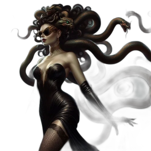 hair, creature, concept art, fantasy art, comic book art, photorealistic, dark, enigmatic transparent PNG cut-out
