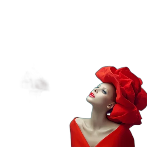 dress, hat, crown, umbrella, photorealistic, 3d render, concept art, fantasy art transparent PNG cut-out