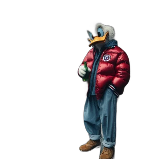 jacket, robot, animal, staff, concept art, 3d render, pixel art, comic book art transparent PNG cut-out