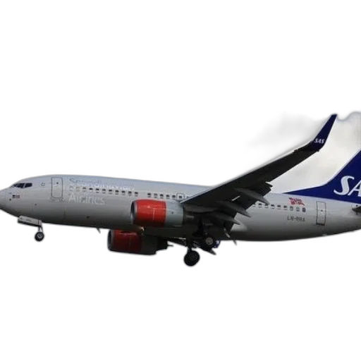 3d render, photorealistic, sas, airlines, airplane, flying, through, sky transparent PNG cut-out