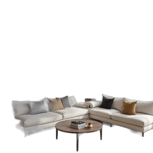furniture, 3d render, photorealistic, concept art, earth tones, monochrome, our, air transparent PNG cut-out