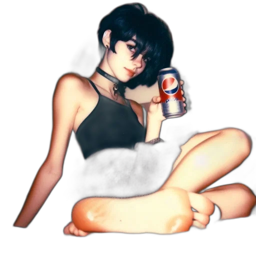 bottle, dress, food, creature, concept art, photorealistic, pixel art, vaporwave transparent PNG cut-out