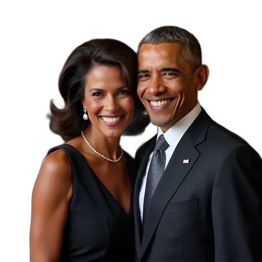 jewelry, face, photorealistic, president, obama, first, lady, bush transparent PNG cut-out
