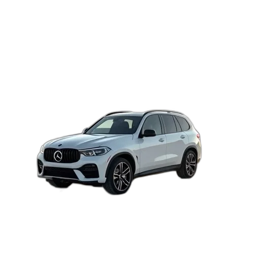 car, 3d render, white, suv, parked, empty, lot transparent PNG cut-out