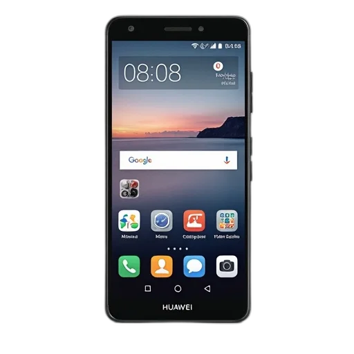 smartphone, black, bezel, screen, displaying, various, app, icons transparent PNG cut-out