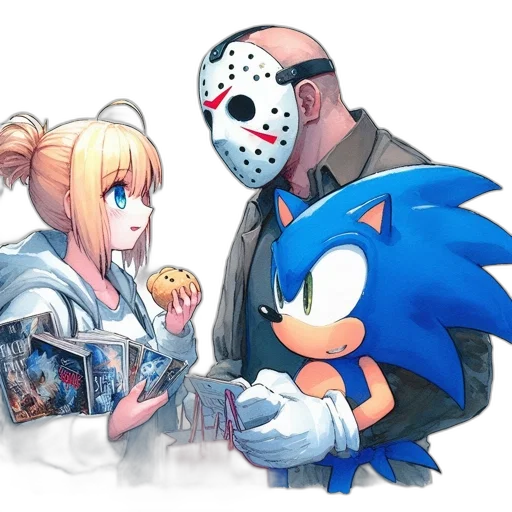 mask, concept art, pixel art, comic book art, anime, fire, blue, three transparent PNG cut-out