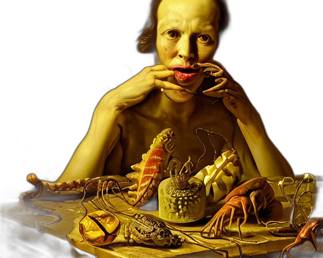 food, photorealistic, concept art, oil painting transparent PNG cut-out