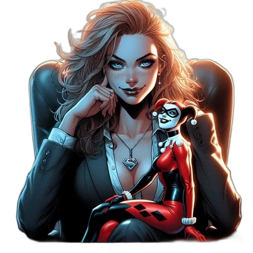comic book art, concept art, cartoon, fantasy art, red, animated, woman, wavy transparent PNG cut-out