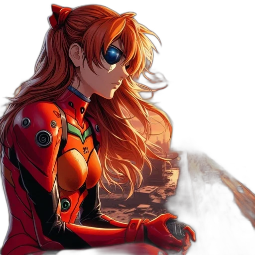 robot, mask, weapon, dragon, anime, comic book art, concept art, fantasy art transparent PNG cut-out