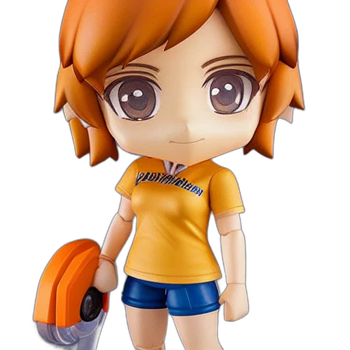 3d render, cartoon, concept art, nendoroid transparent PNG cut-out