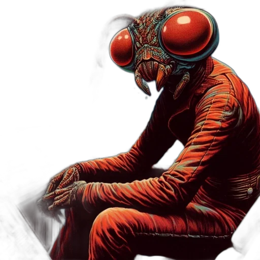 mask, robot, creature, face, concept art, comic book art, cyberpunk, fantasy art transparent PNG cut-out
