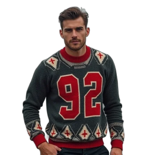 jacket, mens, crew, sweater transparent PNG cut-out