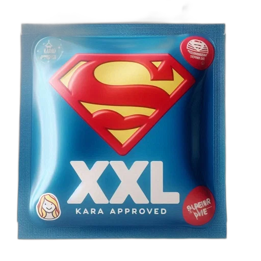 blue, packaging, features, large, red, yellow, superman, logo transparent PNG cut-out