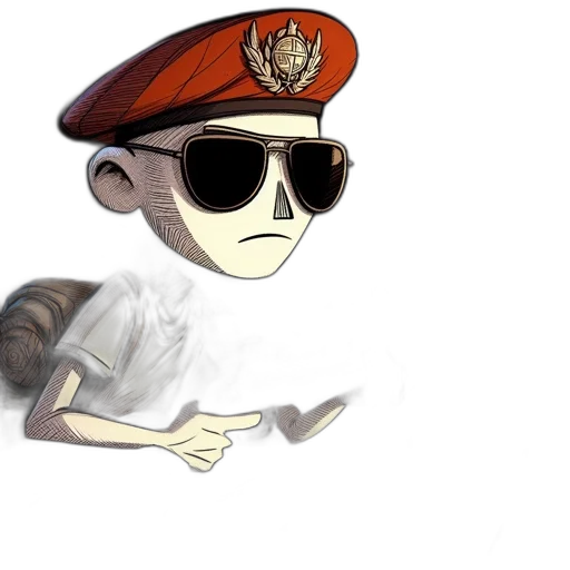 staff, hat, mask, face, concept art, cartoon, 3d render, anime transparent PNG cut-out