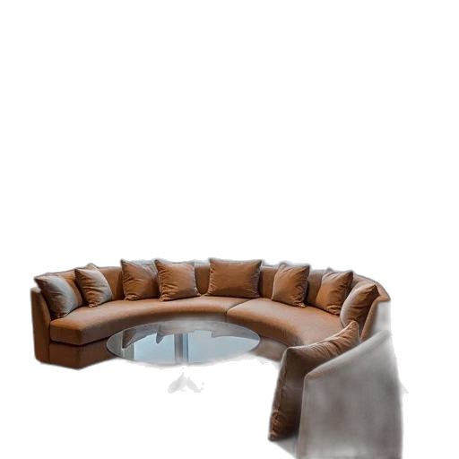 furniture, crown, hair, 3d render, photorealistic, earth tones, lounge, area transparent PNG cut-out