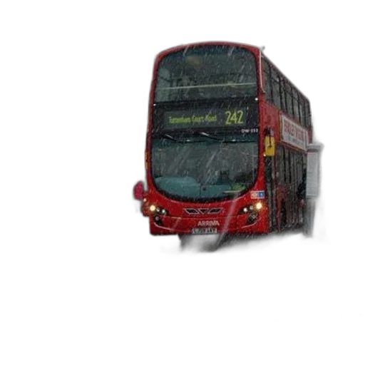 staff, photorealistic, 3d render, concept art, pixel art, city street, red, double-decker transparent PNG cut-out