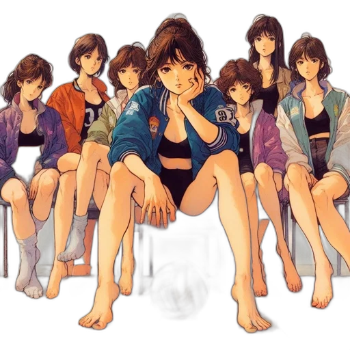 jacket, concept art, pixel art, anime, vaporwave, beach, fire, pastel transparent PNG cut-out