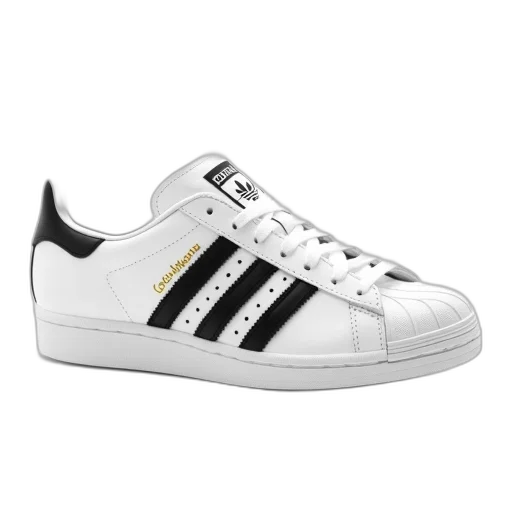 shoes, photorealistic, monochrome, white, sneaker, black, stripes, logo transparent PNG cut-out