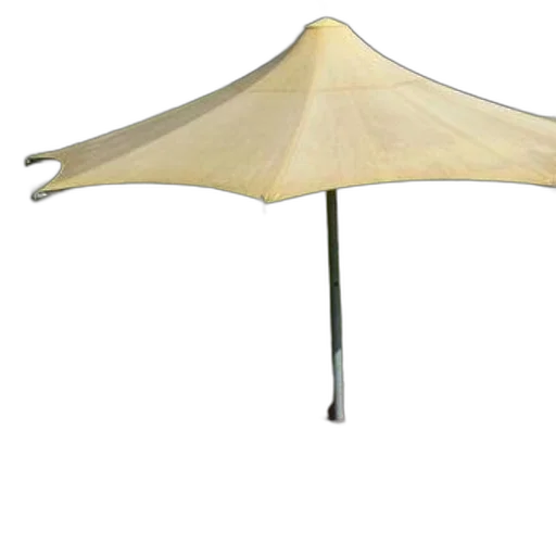 umbrella, hat, staff, furniture, 3d render, concept art, beige, canopy transparent PNG cut-out
