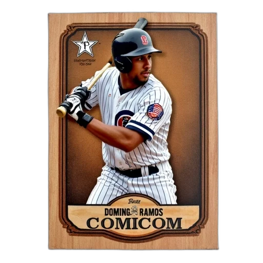 baseball, card, featuring, player, batting, stance, holding, bat transparent PNG cut-out