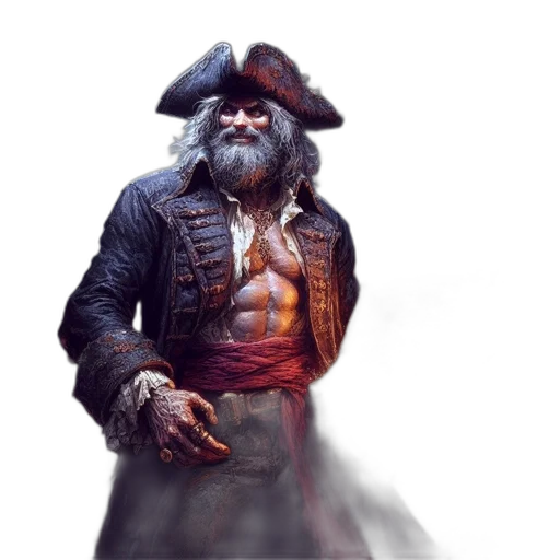 face, hat, jacket, staff, concept art, fantasy art, photorealistic, 3d render transparent PNG cut-out