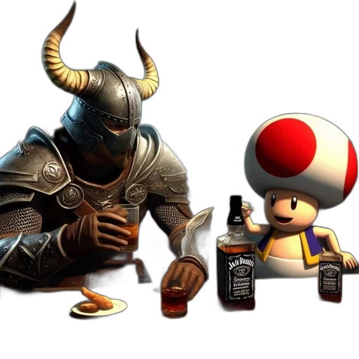 concept art, 3d render, fantasy art, dark, dimly, lit, tavern, knight transparent PNG cut-out