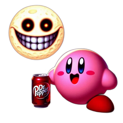 food, creature, mask, face, pixel art, vaporwave, concept art, 3d render transparent PNG cut-out