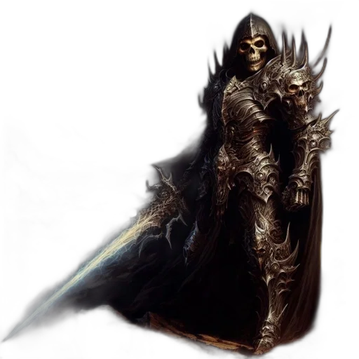 sword, staff, weapon, mask, concept art, fantasy art, comic book art, 3d render transparent PNG cut-out