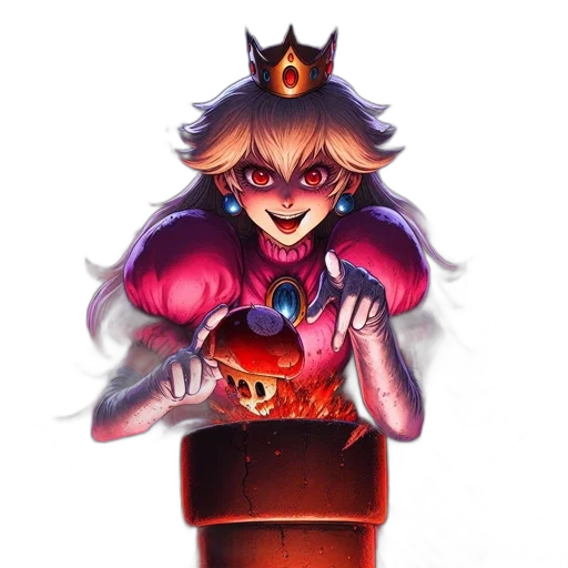 crown, mask, concept art, fantasy art, watercolor, pixel art, fire, princess transparent PNG cut-out